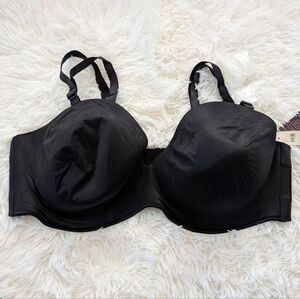 NEW Women's Cacique Bare Solution 46DDD Black Bra